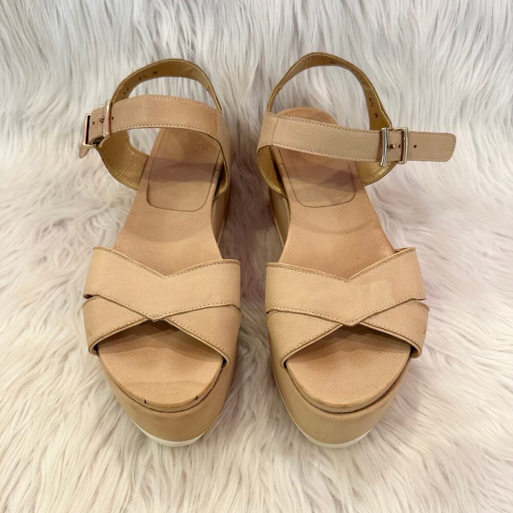 Stuart Weitzman Crosspath Platform Sandals Leathe… - image 3